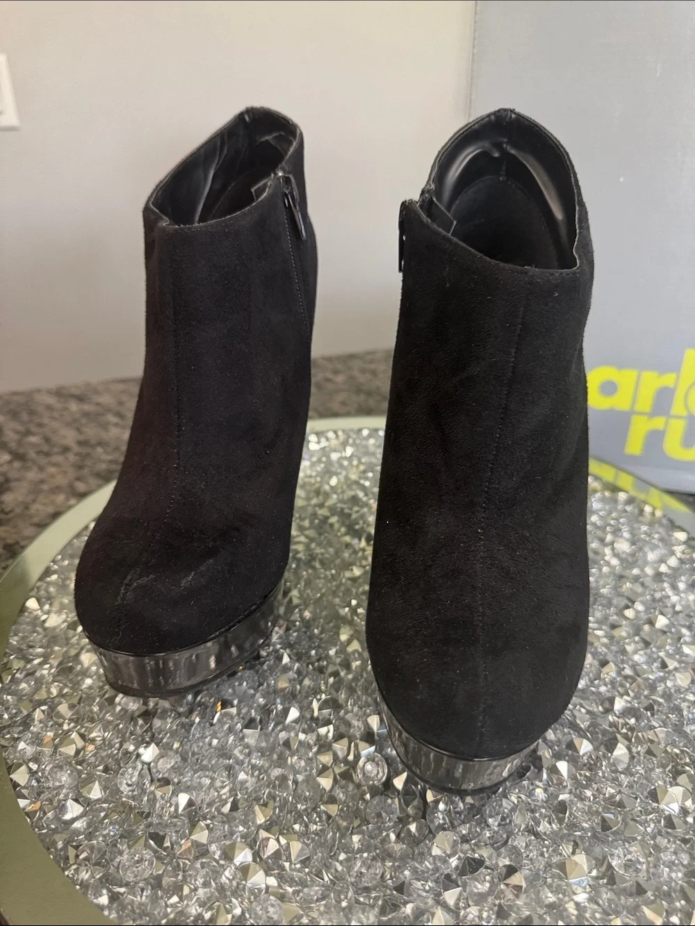 Charlotte Russe Black stiletto Platform Booties 8